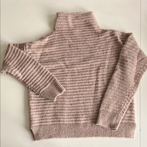 Madewell Belmont Donegal Mock Neck Sweater - Blush
